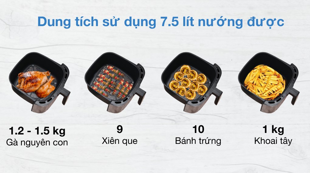 Nồi chiên không dầu AVA KDF-593D 7.5 lít